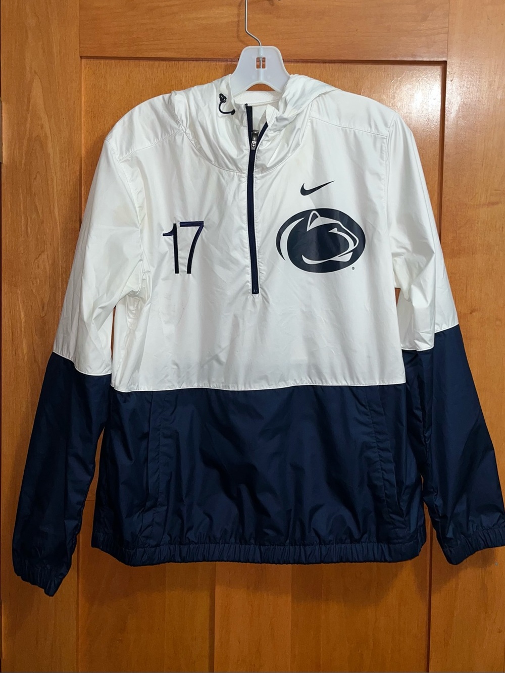 Nike Penn State Nittany Lions Mens On Field 1/4 Zip Windbreaker Jacket Medium